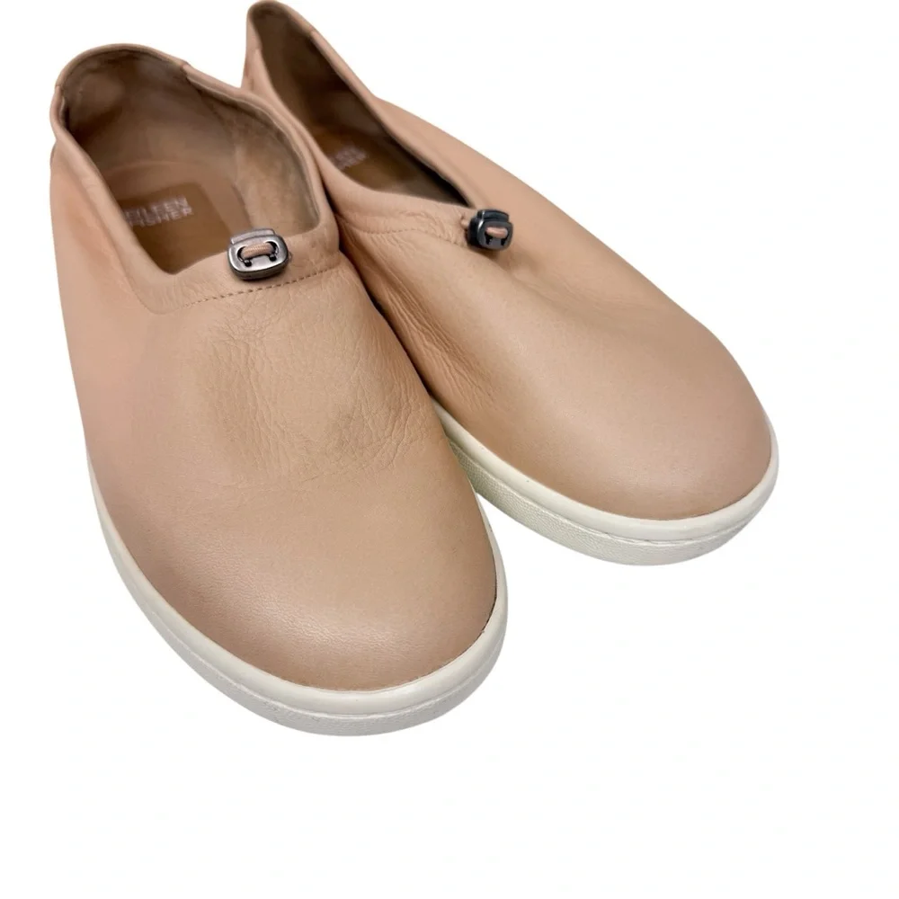 Eileen Fisher Sydney Washed Leather Sneaker‎ Blush Pink Pull On Womens Size 8.5